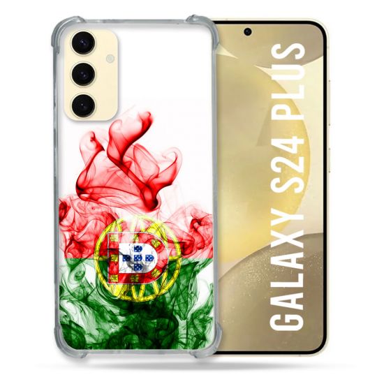 Coque Renforcée En Verre Trempé Pour Samsung Galaxy S24 Plus Voyage Portugal Flamme