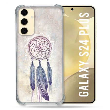 Coque Renforcée En Verre Trempé Pour Samsung Galaxy S24 Plus Zen Attrape Reve Blanc