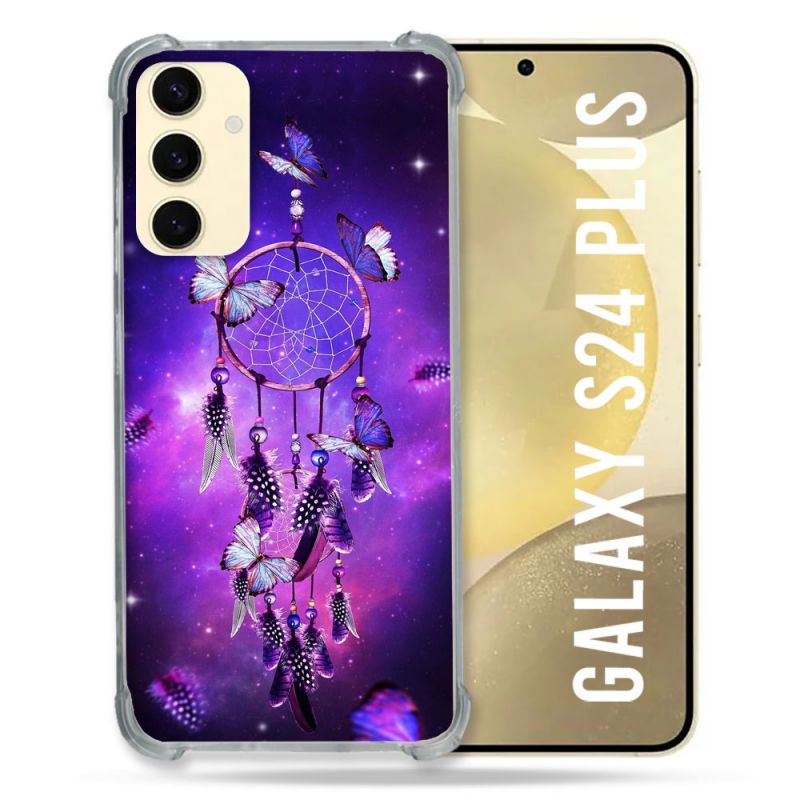 Coque Renforcée En Verre Trempé Pour Samsung Galaxy S24 Plus Zen Attrape Reve Papillon