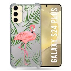 Coque Transparente Pour Samsung Galaxy S24 Plus Flamant Rose