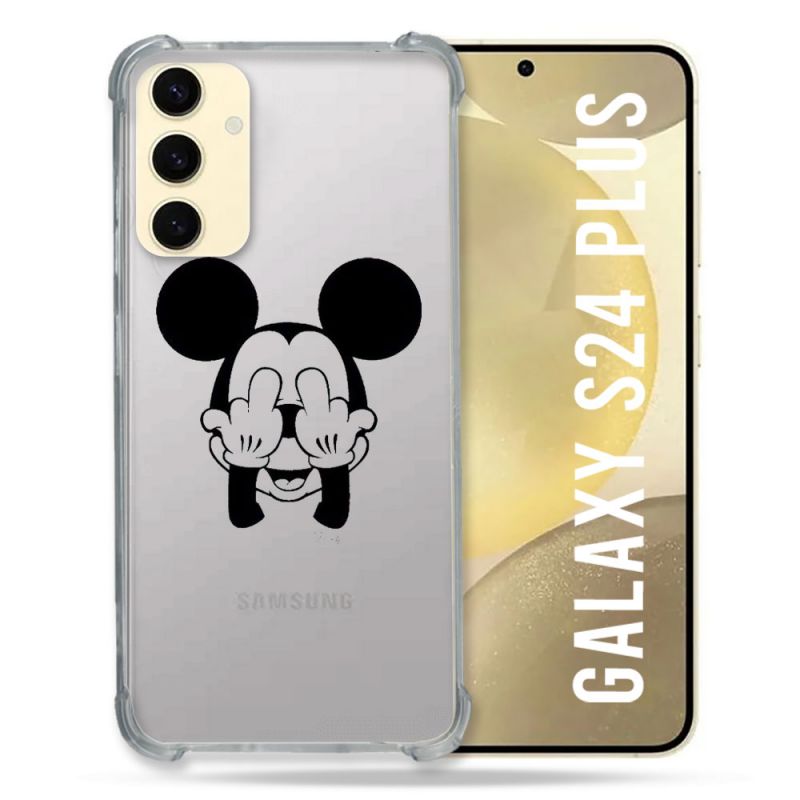 Coque Transparente Pour Samsung Galaxy S24 Plus Mickey doigt