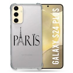 Coque Transparente Pour Samsung Galaxy S24 Plus Paris Noir