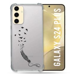 Coque Transparente Pour Samsung Galaxy S24 Plus Plume Infini