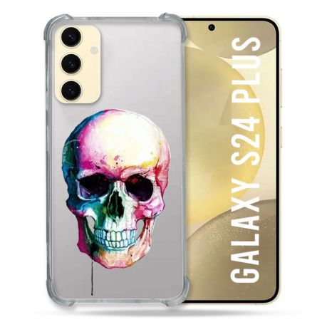 Coque Transparente Pour Samsung Galaxy S24 Plus Skull Head Crane Colore