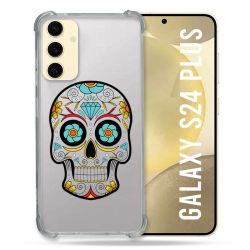 Coque Transparente Pour Samsung Galaxy S24 Plus Tete Mort Color