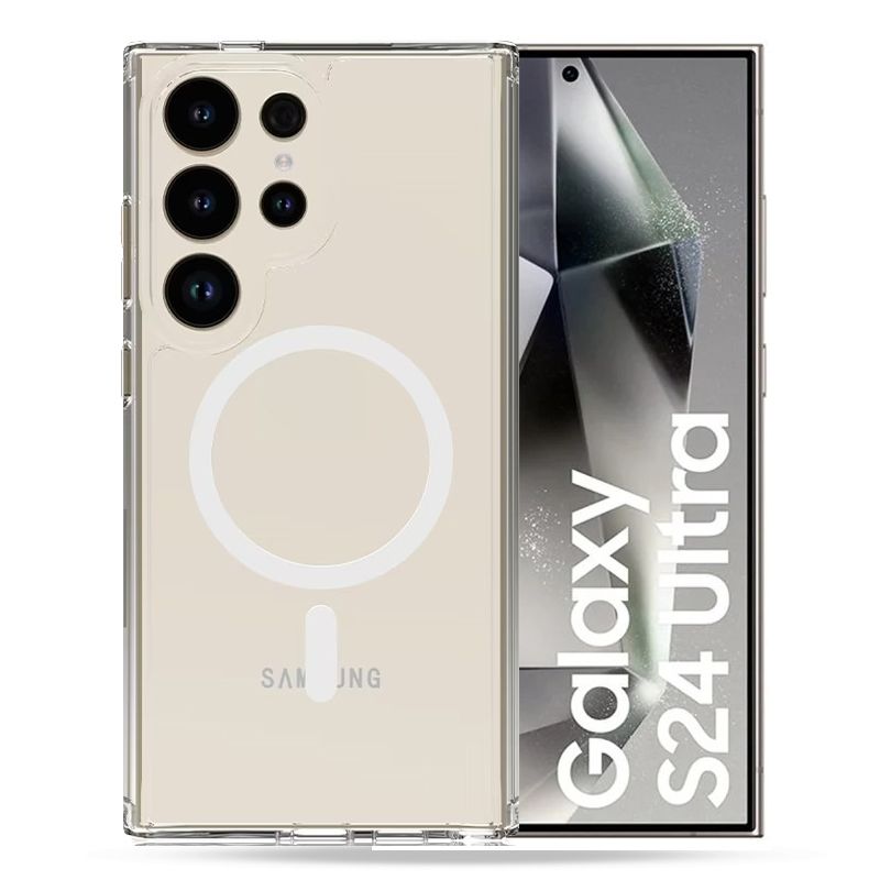 Coque Transparente Compatible MagSafe Pour Samsung Galaxy S24 Ultra