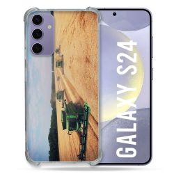 Coque Renforcée En Verre Trempé Compatible Magsafe Pour Samsung Galaxy S24 Agriculture Moissonneuse