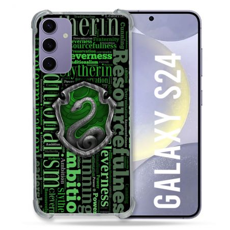 Coque Renforcée En Verre Trempé Compatible Magsafe Pour Samsung Galaxy S24 Harry Potter Serpentar