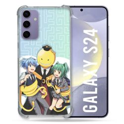 Coque Renforcée En Verre Trempé Compatible Magsafe Pour Samsung Galaxy S24 Manga Assassination Classroom Kuro Trio