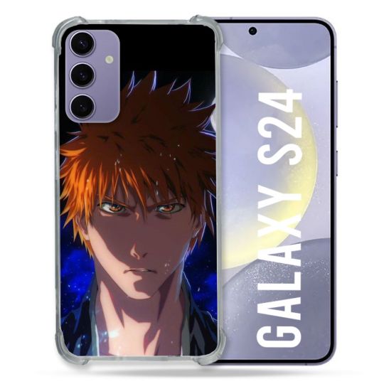 Coque Renforcée En Verre Trempé Compatible Magsafe Pour Samsung Galaxy S24 Manga Bleach Ichigo