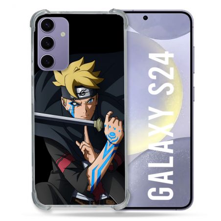 Coque Renforcée En Verre Trempé Compatible Magsafe Pour Samsung Galaxy S24 Manga Boruto Tatouage