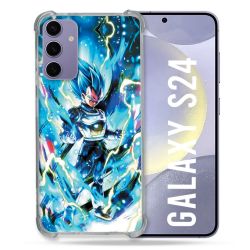 Coque Renforcée En Verre Trempé Compatible Magsafe Pour Samsung Galaxy S24 Manga Dragon Ball Vegeta Bleu