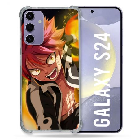 Coque Renforcée En Verre Trempé Compatible Magsafe Pour Samsung Galaxy S24 Manga Fairy Tail Natsu