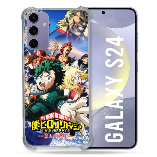 Coque Renforcée En Verre Trempé Compatible Magsafe Pour Samsung Galaxy S24 Manga My Hero Academia Affiche