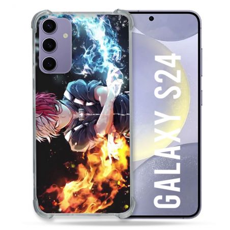 Coque Renforcée En Verre Trempé Compatible Magsafe Pour Samsung Galaxy S24 Manga My Hero Academia Shoto