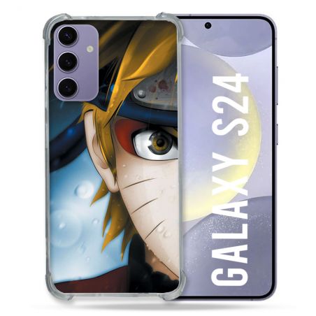Coque Renforcée En Verre Trempé Compatible Magsafe Pour Samsung Galaxy S24 Manga Naruto Blanc