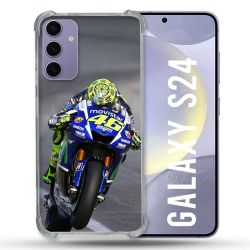 Coque Renforcée En Verre Trempé Compatible Magsafe Pour Samsung Galaxy S24 Moto Course GP Wheeling 46