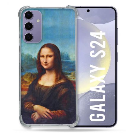 Coque Renforcée En Verre Trempé Compatible Magsafe Pour Samsung Galaxy S24 Peinture Joconde