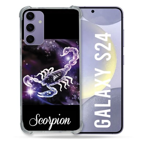 Coque Renforcée En Verre Trempé Compatible Magsafe Pour Samsung Galaxy S24 Signe Zodiaque 2 Scorpion