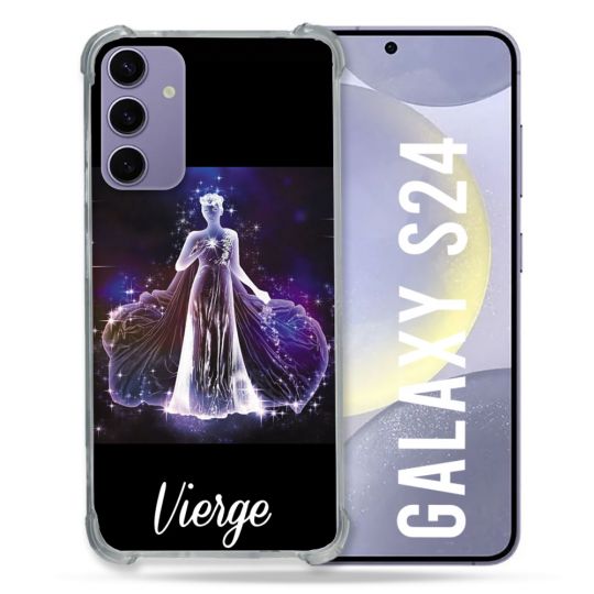 Coque Renforcée En Verre Trempé Compatible Magsafe Pour Samsung Galaxy S24 Signe Zodiaque 2 Vierge