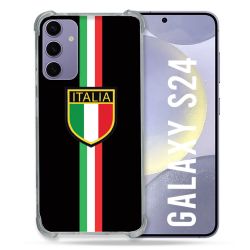 Coque Renforcée En Verre Trempé Compatible Magsafe Pour Samsung Galaxy S24 Voyage Italie 3 Noir