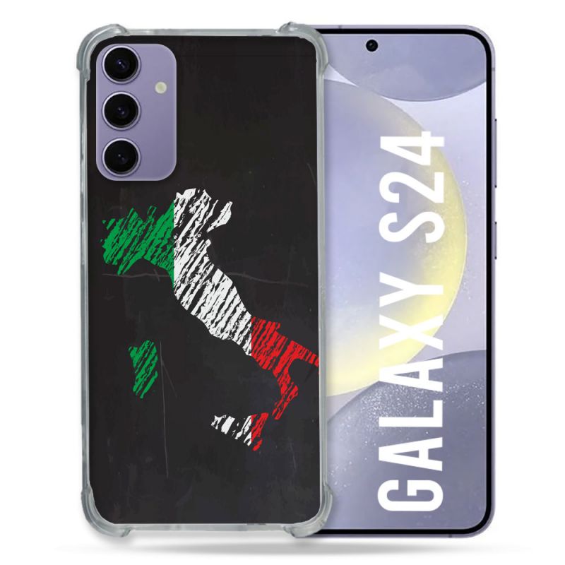 Coque Renforcée En Verre Trempé Compatible Magsafe Pour Samsung Galaxy S24 Voyage Italie Botte