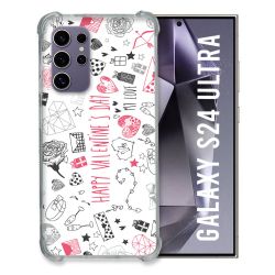 Coque Renforcée En Verre Trempé Compatible Magsafe Pour Samsung Galaxy S24 Ultra Amour Valentines