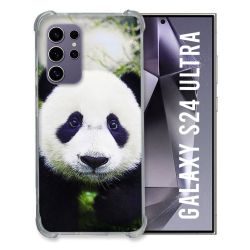 Coque Renforcée En Verre Trempé Compatible Magsafe Pour Samsung Galaxy S24 Ultra Animal Panda Color