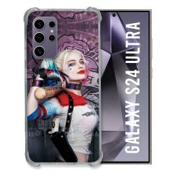 Coque Renforcée En Verre Trempé Compatible Magsafe Pour Samsung Galaxy S24 Ultra Harley Quinn Batte