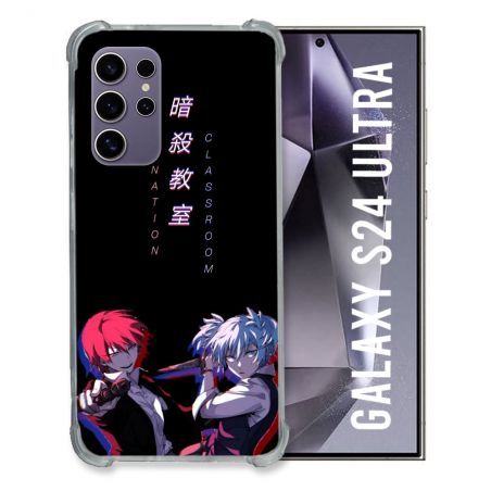 Coque Renforcée En Verre Trempé Compatible Magsafe Pour Samsung Galaxy S24 Ultra Manga Assassination Classroom Duo