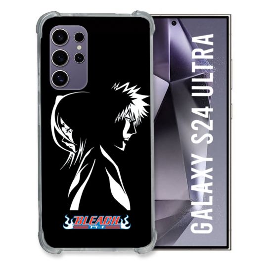 Coque Renforcée En Verre Trempé Compatible Magsafe Pour Samsung Galaxy S24 Ultra Manga Bleach Duo