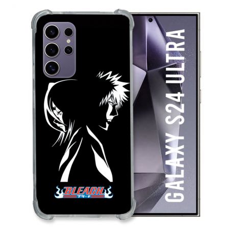 Coque Renforcée En Verre Trempé Compatible Magsafe Pour Samsung Galaxy S24 Ultra Manga Bleach Duo
