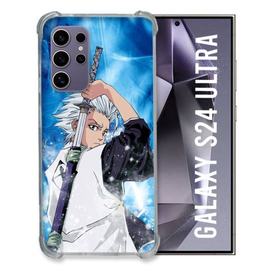 Coque Renforcée En Verre Trempé Compatible Magsafe Pour Samsung Galaxy S24 Ultra Manga Bleach Hitsugaya