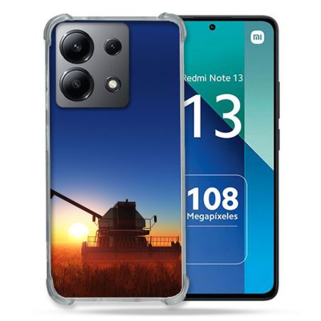 Coque Renforcée Shatterproof Pour Xiaomi Redmi Note 13 4G Agriculture Moissonneuse Soleil