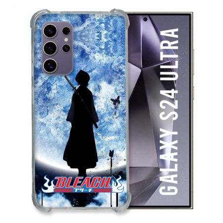 Coque Renforcée En Verre Trempé Compatible Magsafe Pour Samsung Galaxy S24 Ultra Manga Bleach Lune