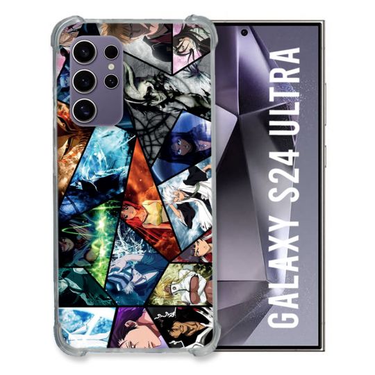 Coque Renforcée En Verre Trempé Compatible Magsafe Pour Samsung Galaxy S24 Ultra Manga Bleach Pele Mele