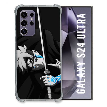 Coque Renforcée En Verre Trempé Compatible Magsafe Pour Samsung Galaxy S24 Ultra Manga Boruto Epée