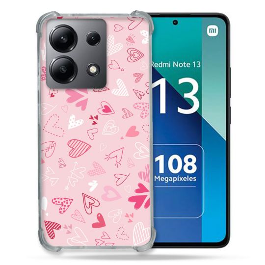 Coque Renforcée Shatterproof Pour Xiaomi Redmi Note 13 4G Amour Ptis Coeurs