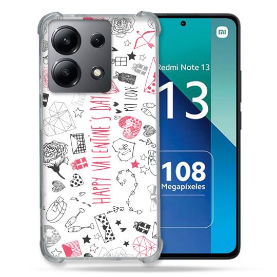 Coque Renforcée Shatterproof Pour Xiaomi Redmi Note 13 4G Amour Valentines