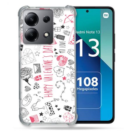Coque Renforcée Shatterproof Pour Xiaomi Redmi Note 13 4G Amour Valentines