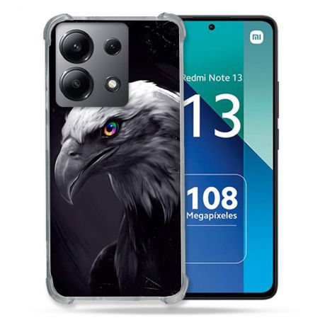 Coque Renforcée Shatterproof Pour Xiaomi Redmi Note 13 4G Animal Aigle Royal Noir