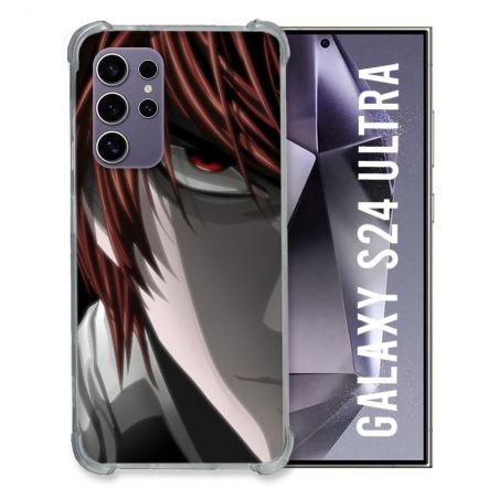 Coque Renforcée En Verre Trempé Compatible Magsafe Pour Samsung Galaxy S24 Ultra Manga Death Note Kira
