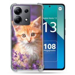 Coque Renforcée Shatterproof Pour Xiaomi Redmi Note 13 4G Animal Chat Violet