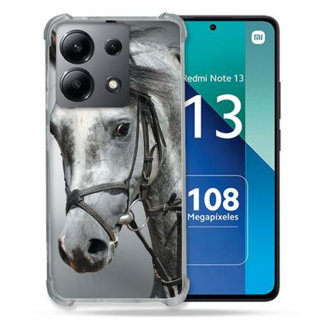 Coque Renforcée Shatterproof Pour Xiaomi Redmi Note 13 4G Animal Cheval Blanc