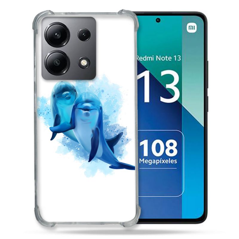 Coque Renforcée Shatterproof Pour Xiaomi Redmi Note 13 4G Animal Dauphin Duo