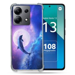 Coque Renforcée Shatterproof Pour Xiaomi Redmi Note 13 4G Animal Dauphin Vague