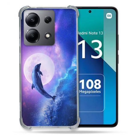 Coque Renforcée Shatterproof Pour Xiaomi Redmi Note 13 4G Animal Dauphin Vague