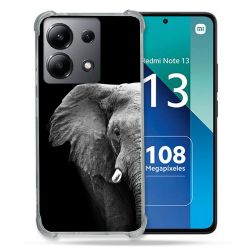 Coque Renforcée Shatterproof Pour Xiaomi Redmi Note 13 4G Animal Elephant Noir
