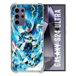 Coque Renforcée En Verre Trempé Compatible Magsafe Pour Samsung Galaxy S24 Ultra Manga Dragon Ball Vegeta Bleu