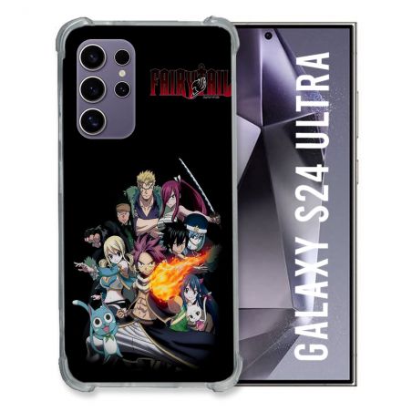 Coque Renforcée En Verre Trempé Compatible Magsafe Pour Samsung Galaxy S24 Ultra Manga Fairy Tail Logo Team
